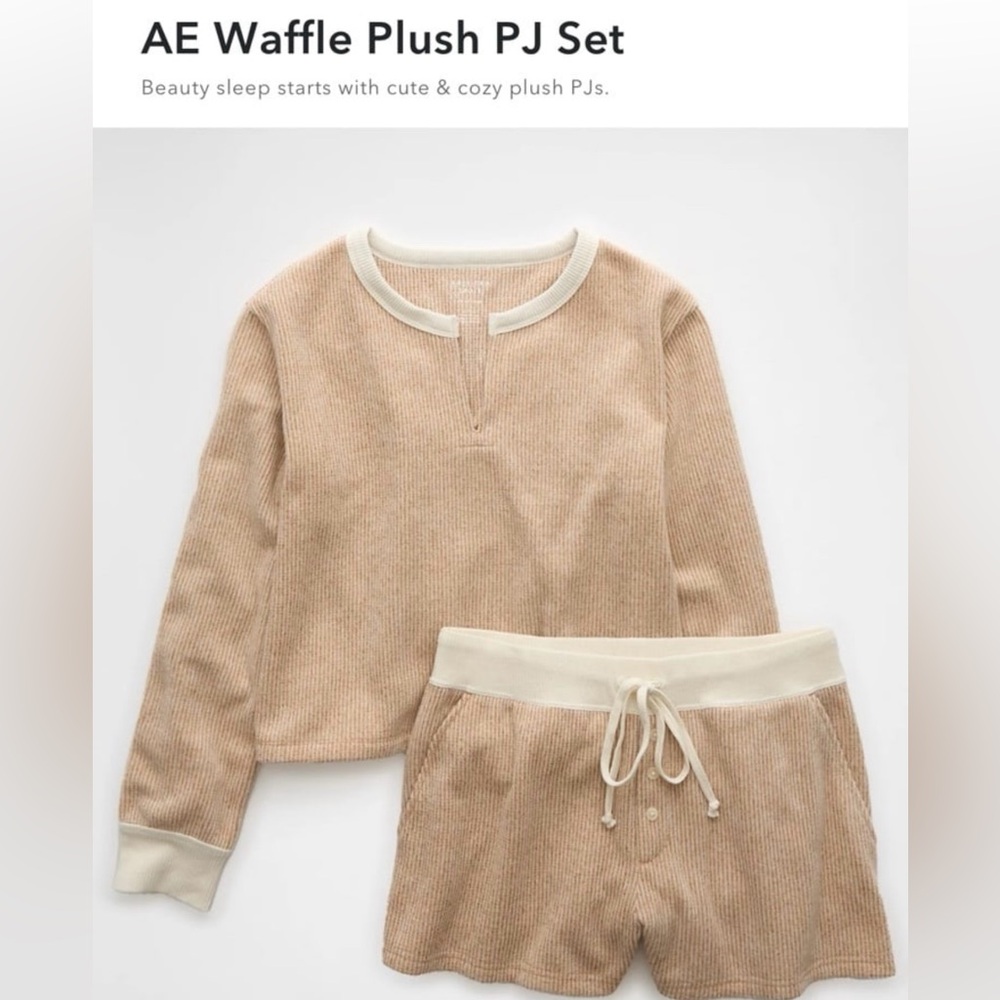 AE waffle pajama set